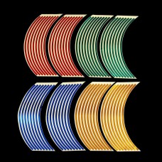 Reflective stickers on the wheel rim