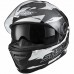 Shox Assault Trigger Motorcycle Helmet (Black/White)